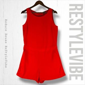 DALIA Women’s Size 8 Romper NWT Short Jumper Sleeveless Red NEW